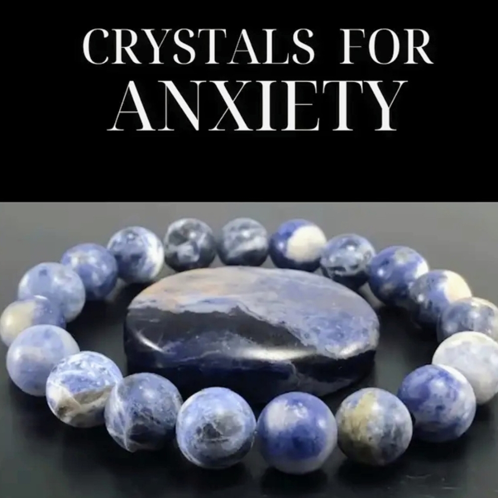 🥳4/$20. #49. Blue Sodalite Crystal Anxiety Bracelet